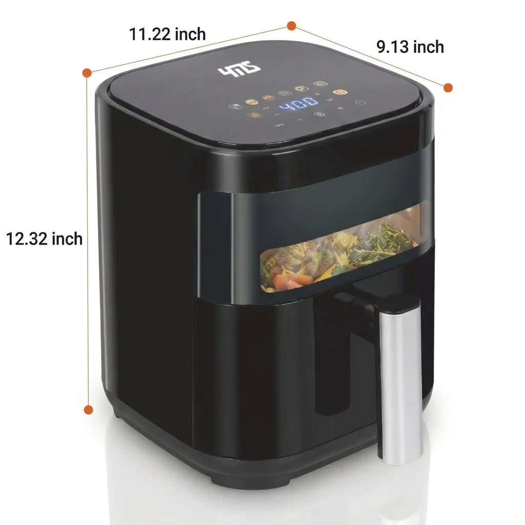 MIRASTON Touchscreen Air Fryer With Viewing Window And Preset Cooking