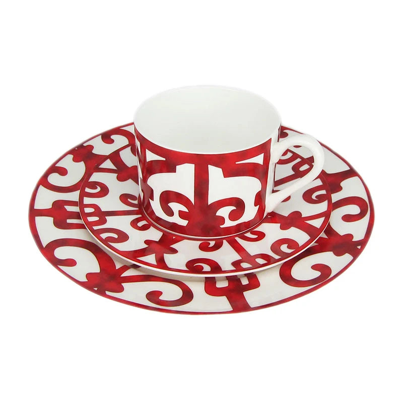 NGAI Bone China Dinnerware Set With Plates Cups And Saucers