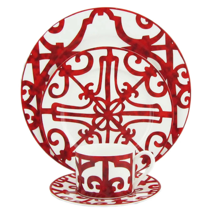 NGAI Bone China Dinnerware Set With Plates Cups And Saucers