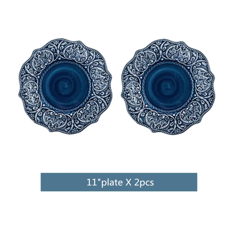 Ceramic Dinnerware Set With Plates Bowls Cups And Serving Dishes