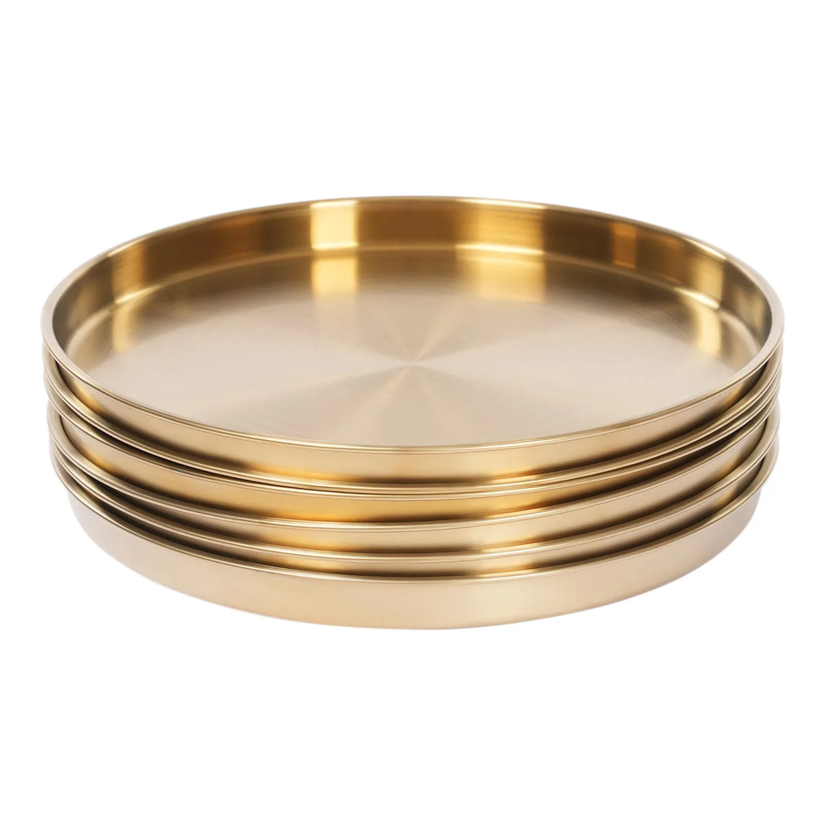 Bymaocar Stainless Steel Round Serving Trays for Home and Events