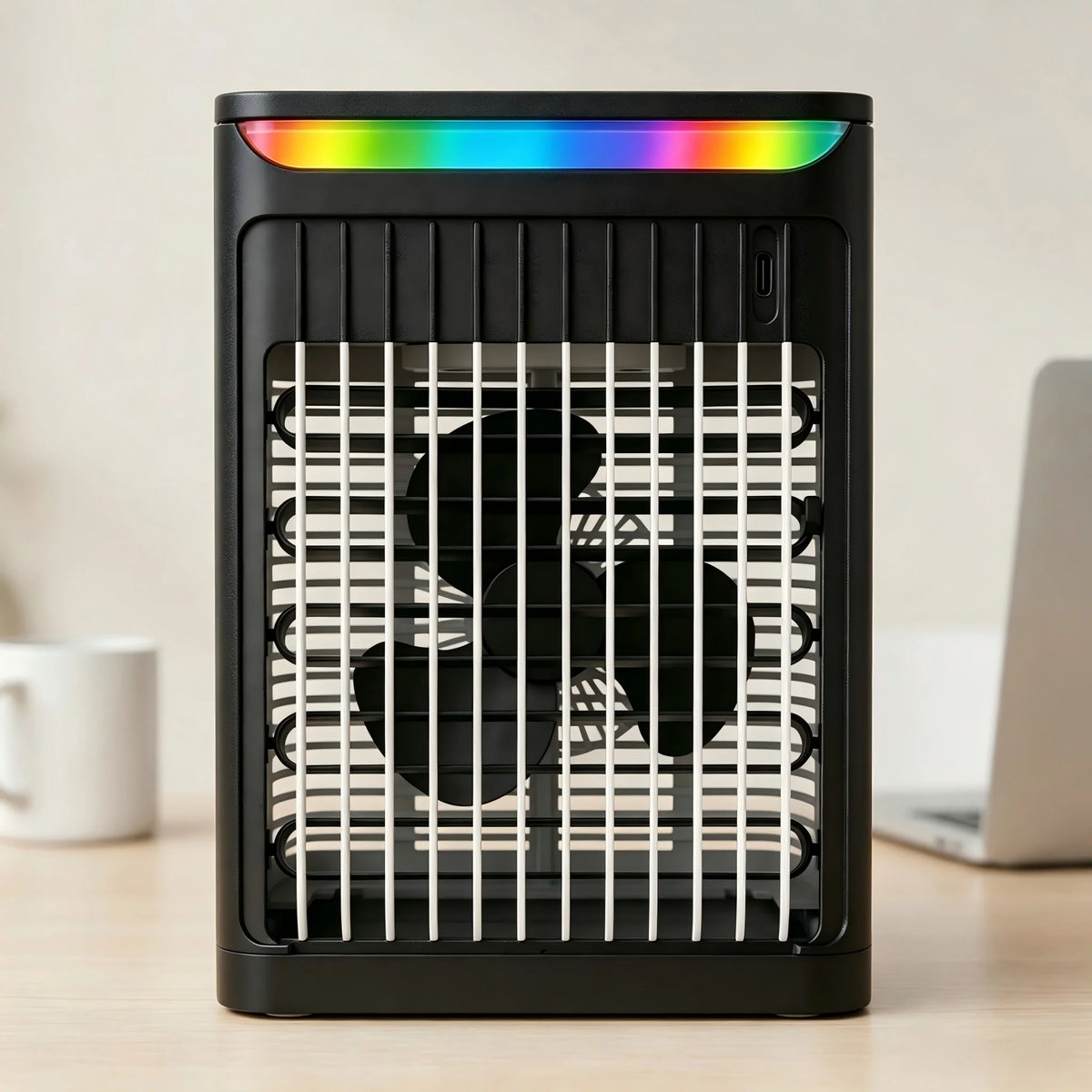 Portable Evaporative Air Cooler And Humidifier With USB Fan