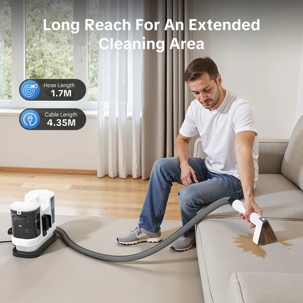 Lubluelu Heated Carpet Cleaner With Powerful Suction And Self Cleaning