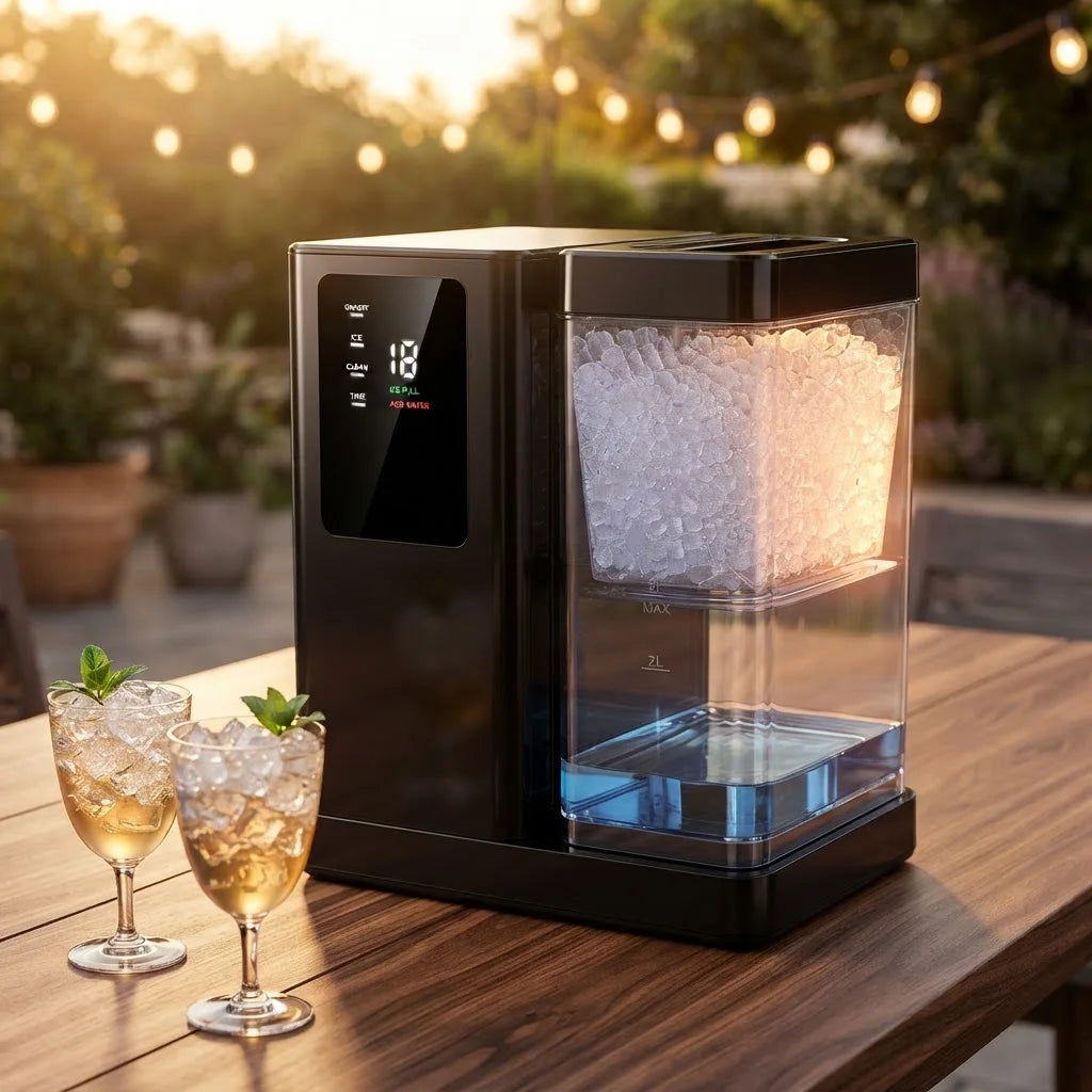 PHILERGO Portable Nugget Ice Maker With Self Cleaning Function