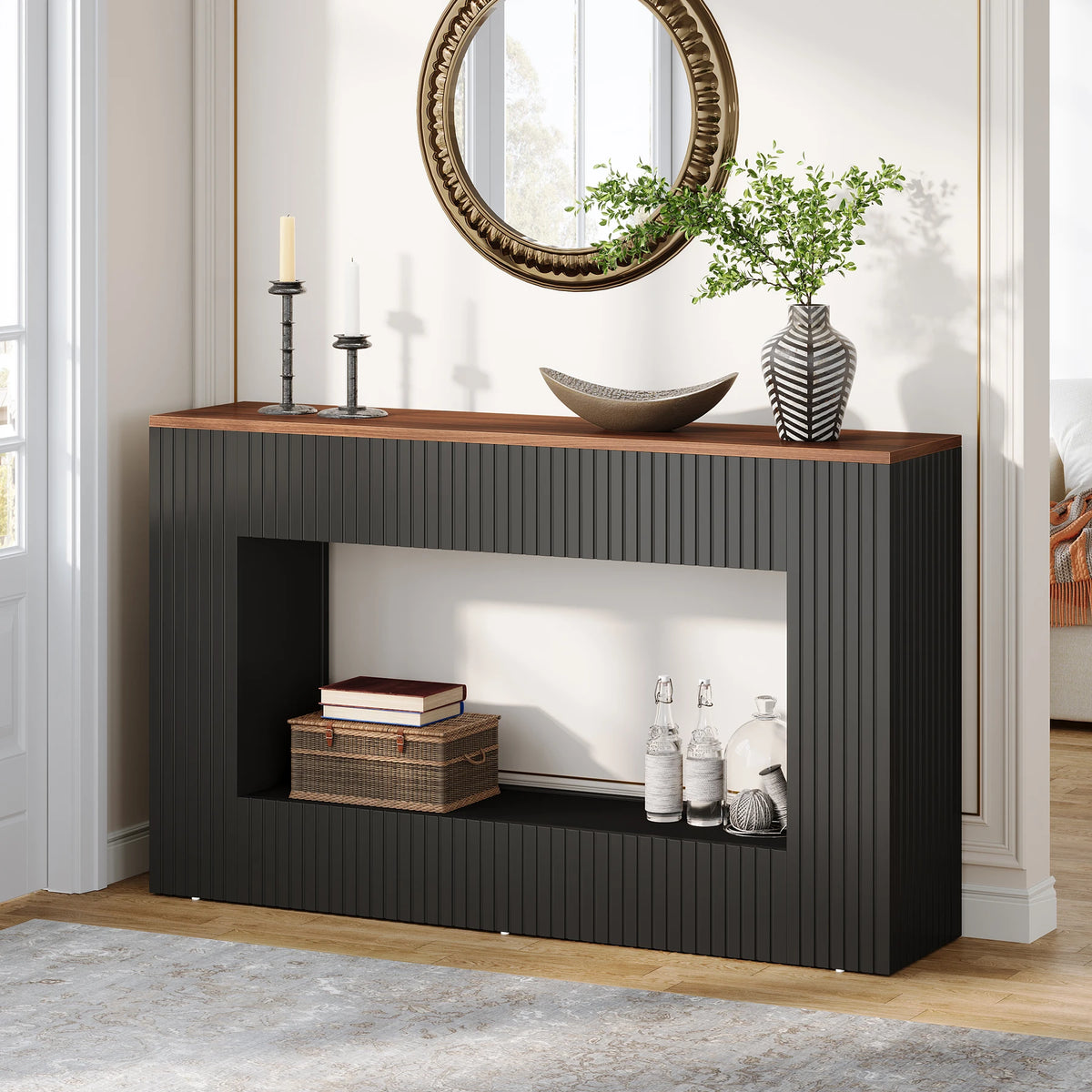 Tribesigns Modern Wood Console Table With Storage for Entryway