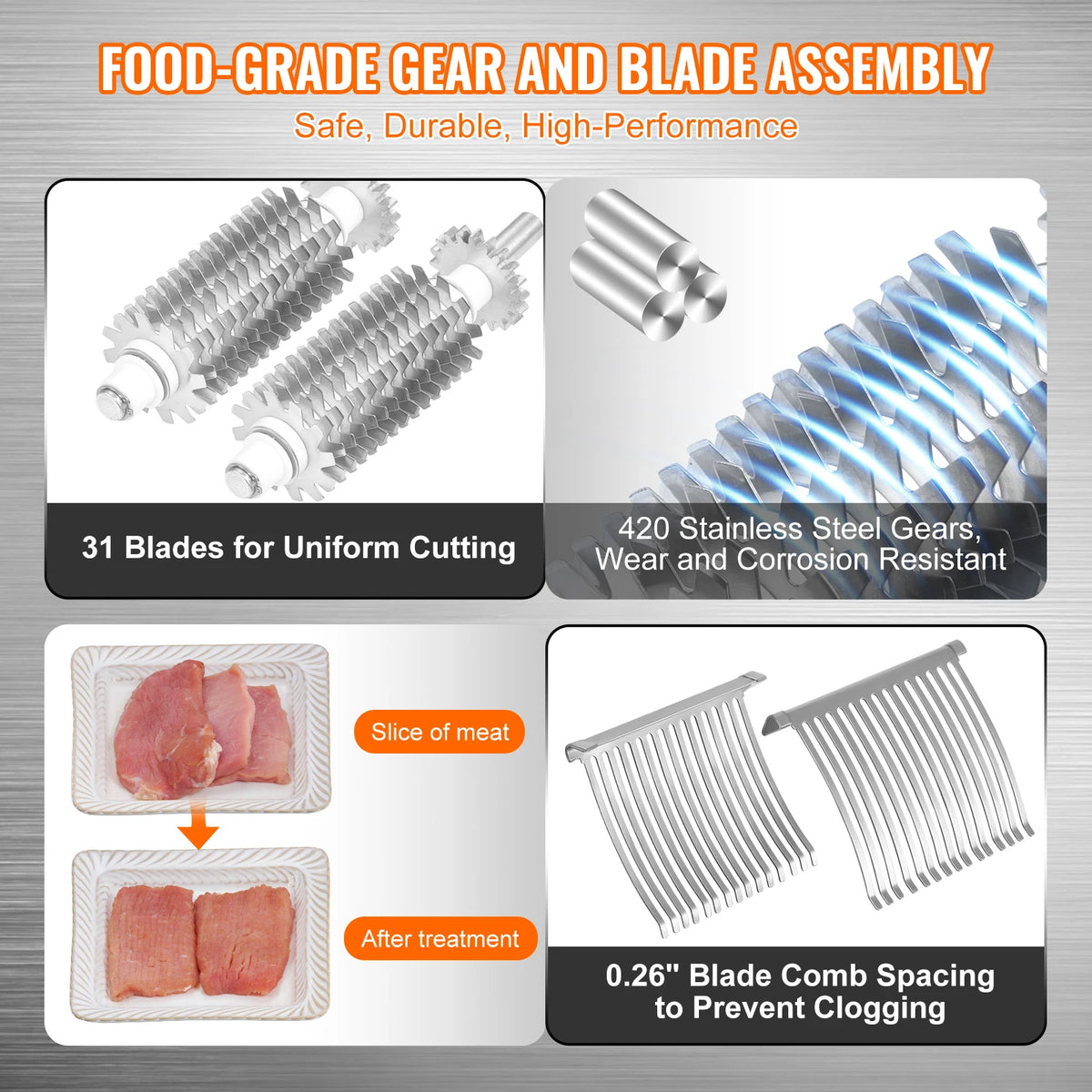SucceBuy Commercial Manual Stainless Steel Meat Tenderizer Machine