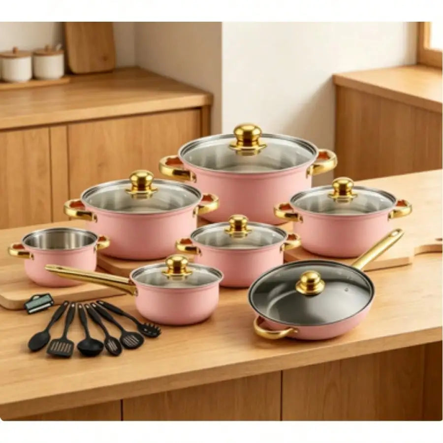 Stainless Steel Nonstick Cookware Set for Gas and Induction Stoves