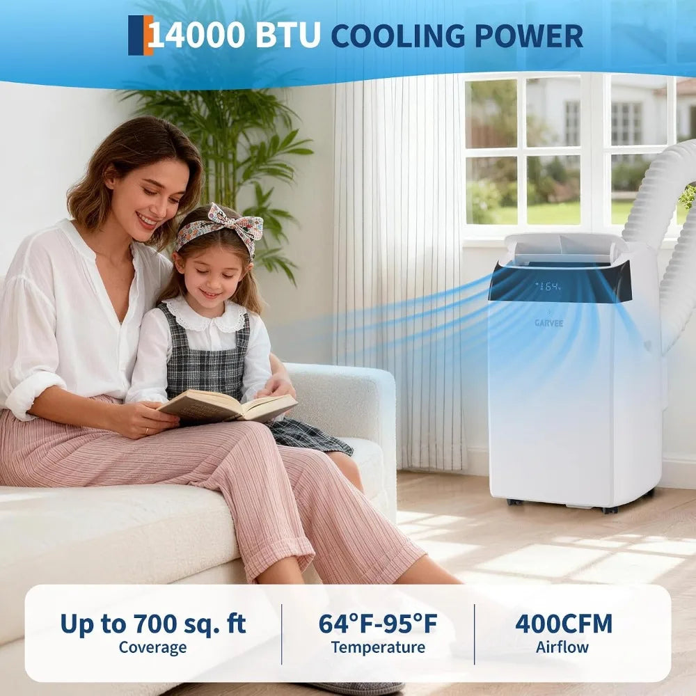 Garvee Portable Air Conditioner With Heat Pump And Remote Control