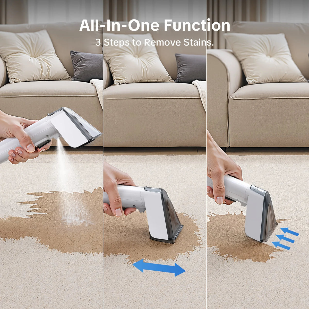 Lubluelu Heated Carpet Cleaner With Powerful Suction And Self Cleaning