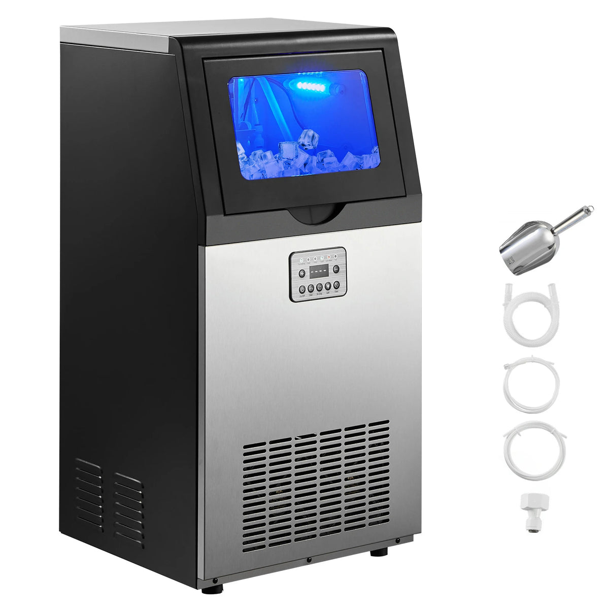 SucceBuy Commercial Ice Maker for Built In or Freestanding Use