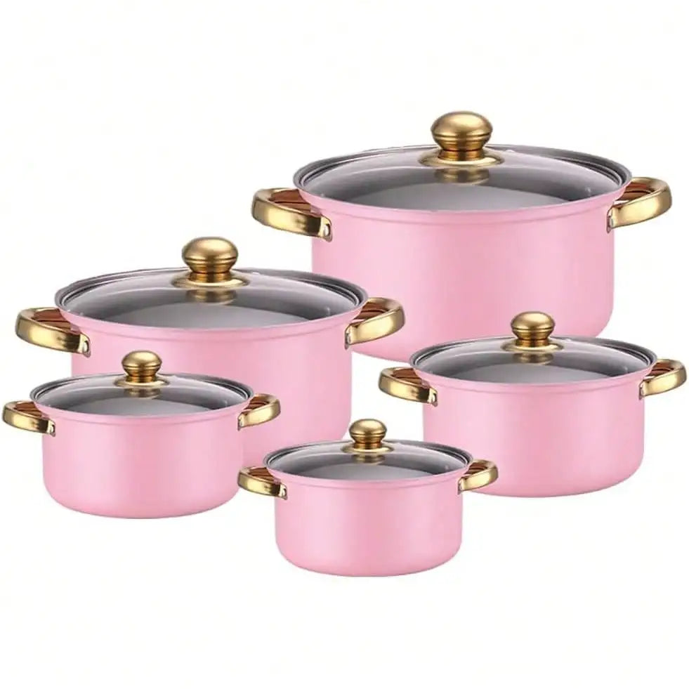 Stainless Steel Nonstick Cookware Set for Gas and Induction Stoves