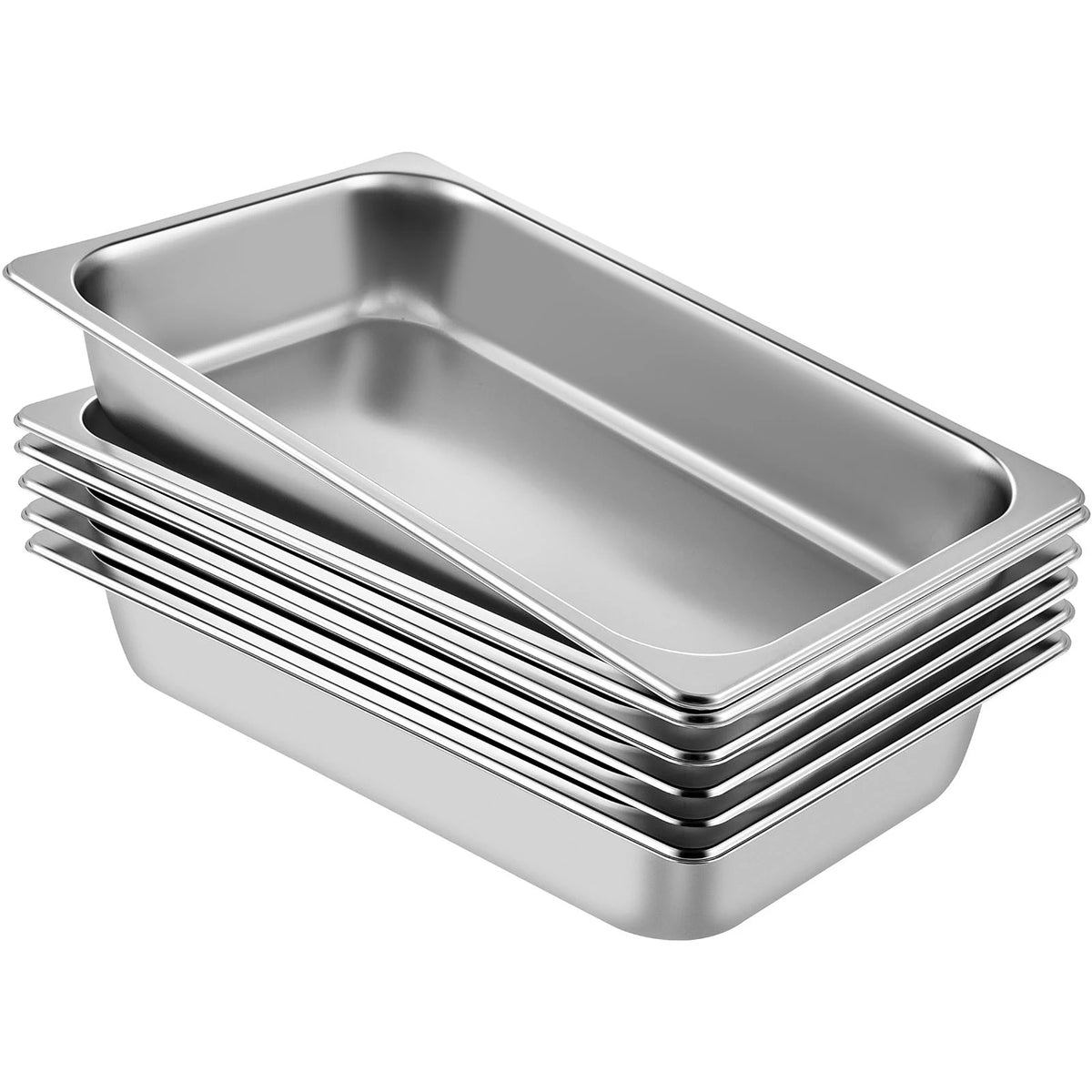 SucceBuy Stainless Steel Buffet Chafing Dishes Steam Table Pans