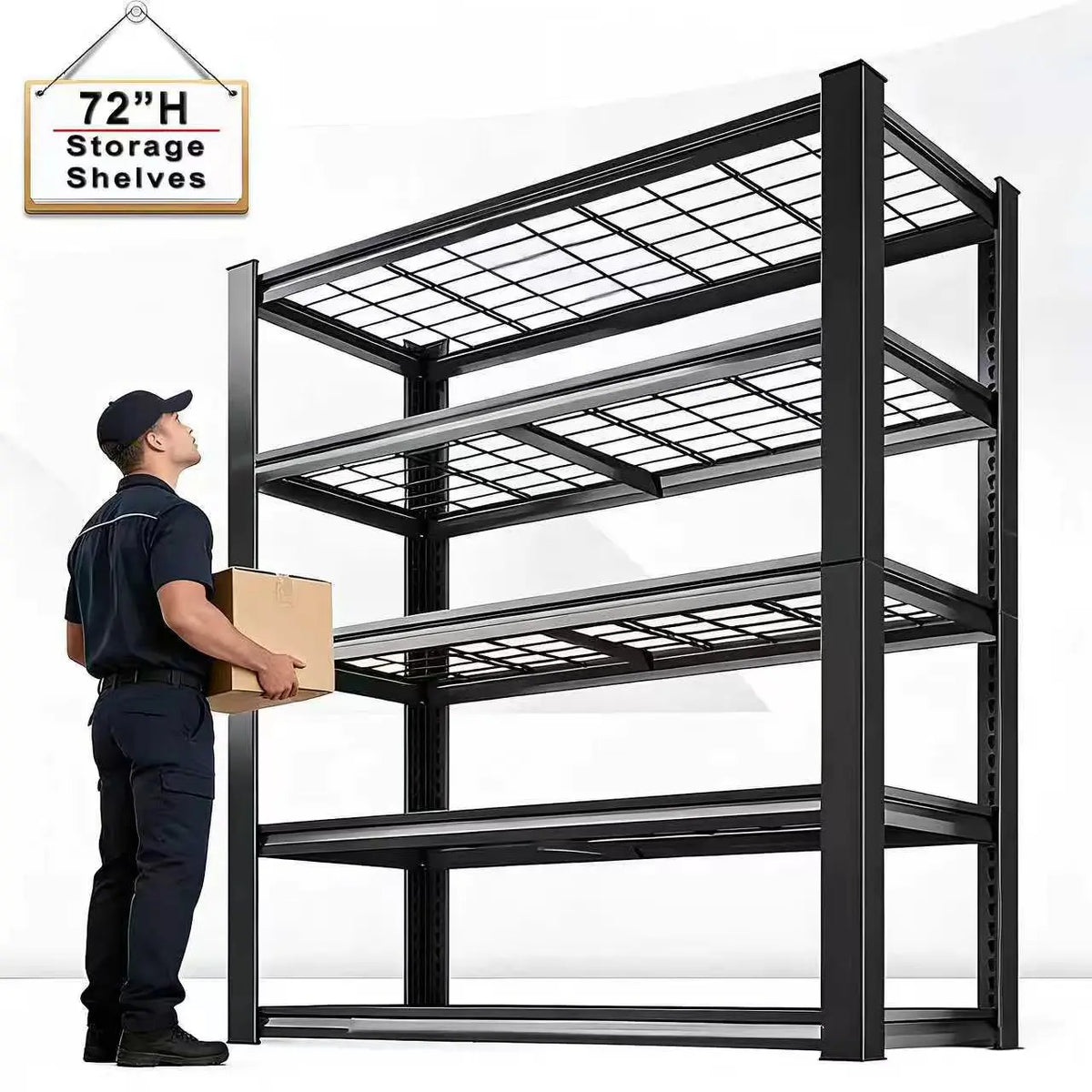 Sarenzoon Adjustable Metal Double Layer Utility Storage Rack