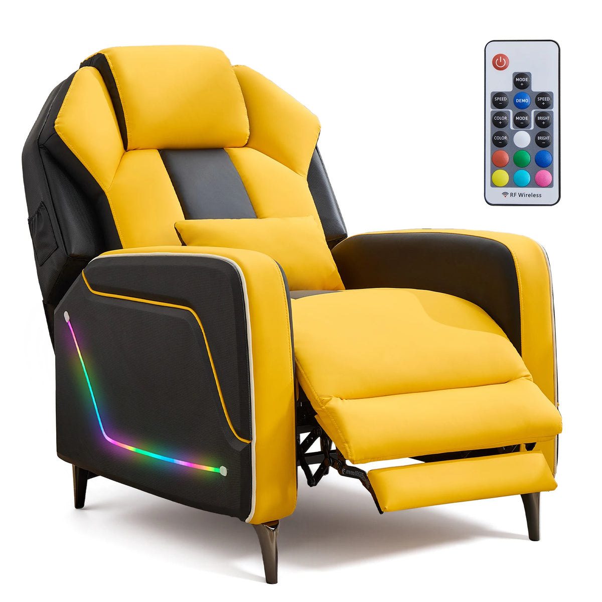 TCGBKAF Ergonomic Gaming Recliner Chair With Footrest And Lumbar Pillow