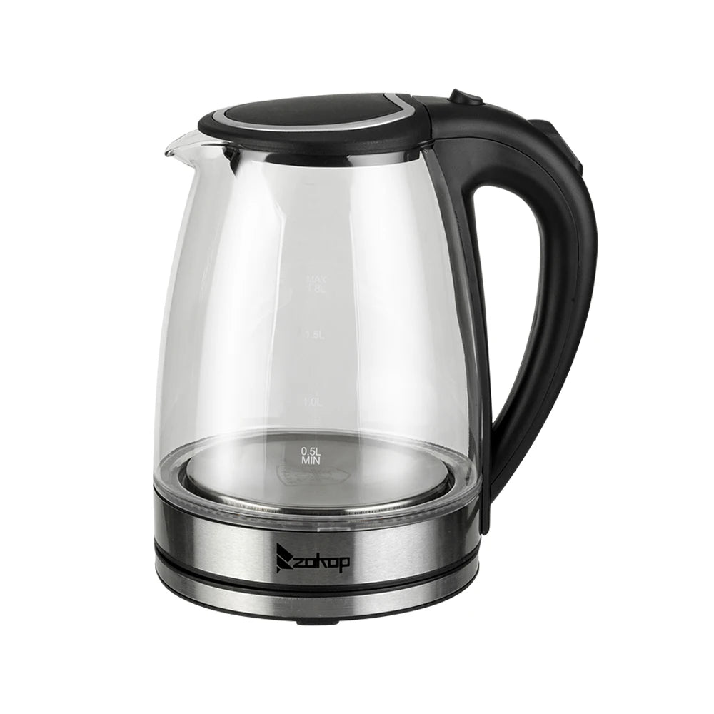 ZOKOP Electric Glass Kettle With Automatic Shutoff Safety Protection