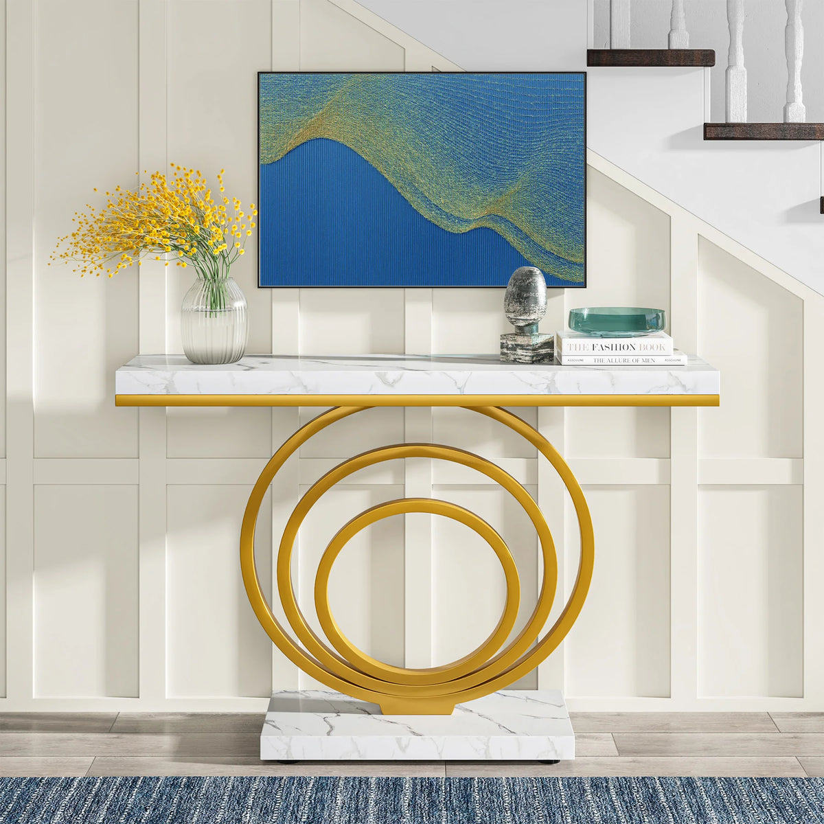 Tribesigns Modern Ring Console Table for Entryway and Living Room