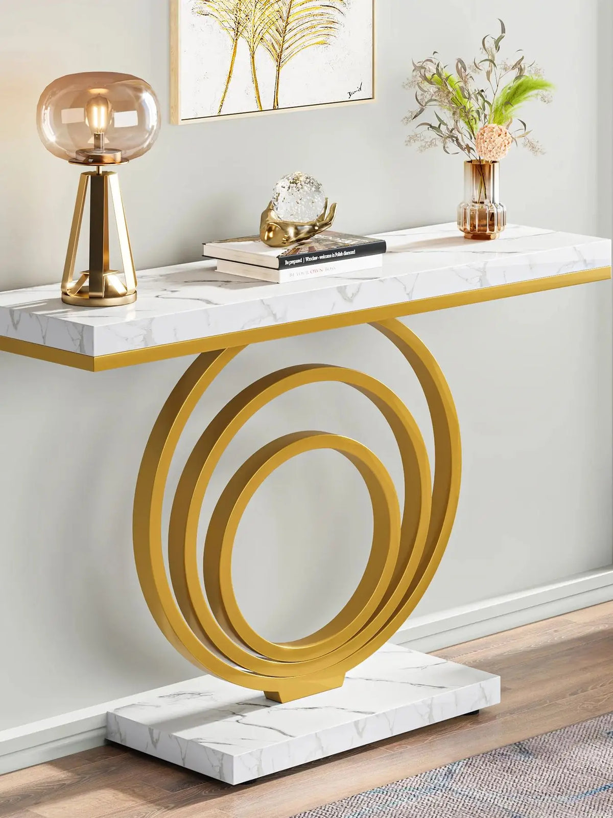 Tribesigns Modern Ring Console Table for Entryway and Living Room