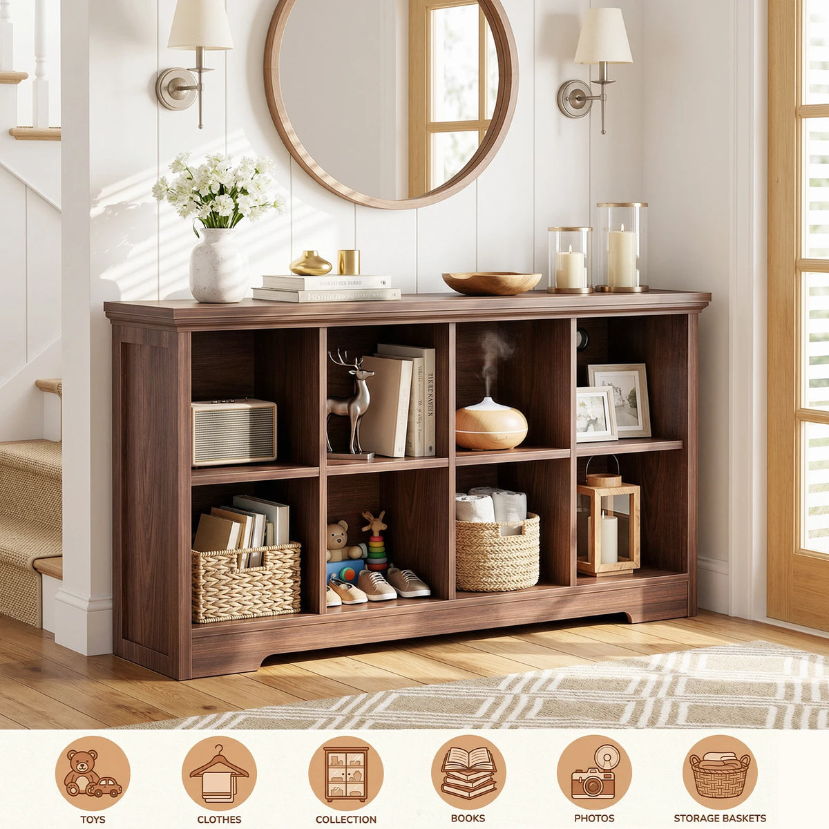 Aheaplus 8 Cube Organizer With Charging Ports And USB Outlets