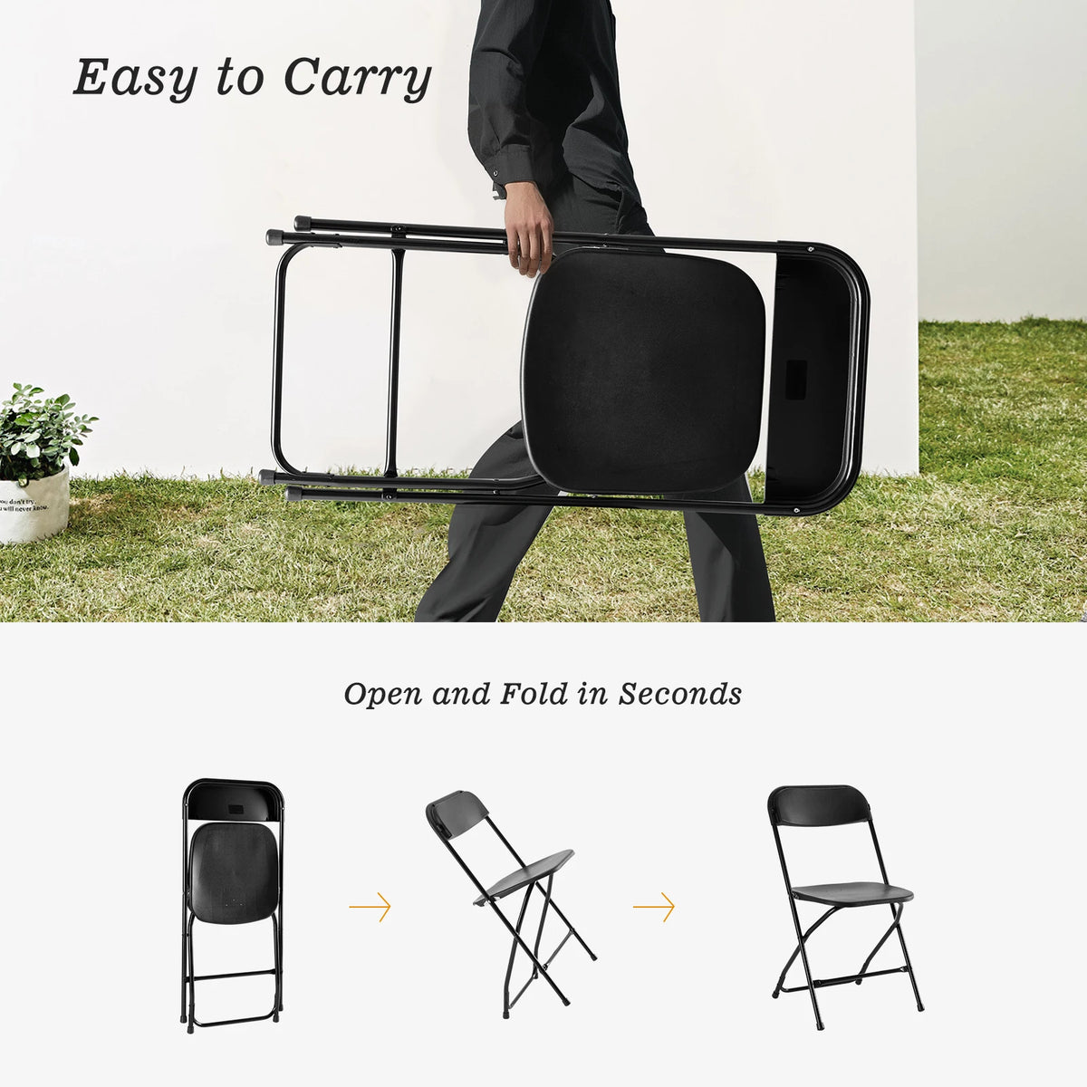 JHK Folding Chair for Home Office and Living Room Use