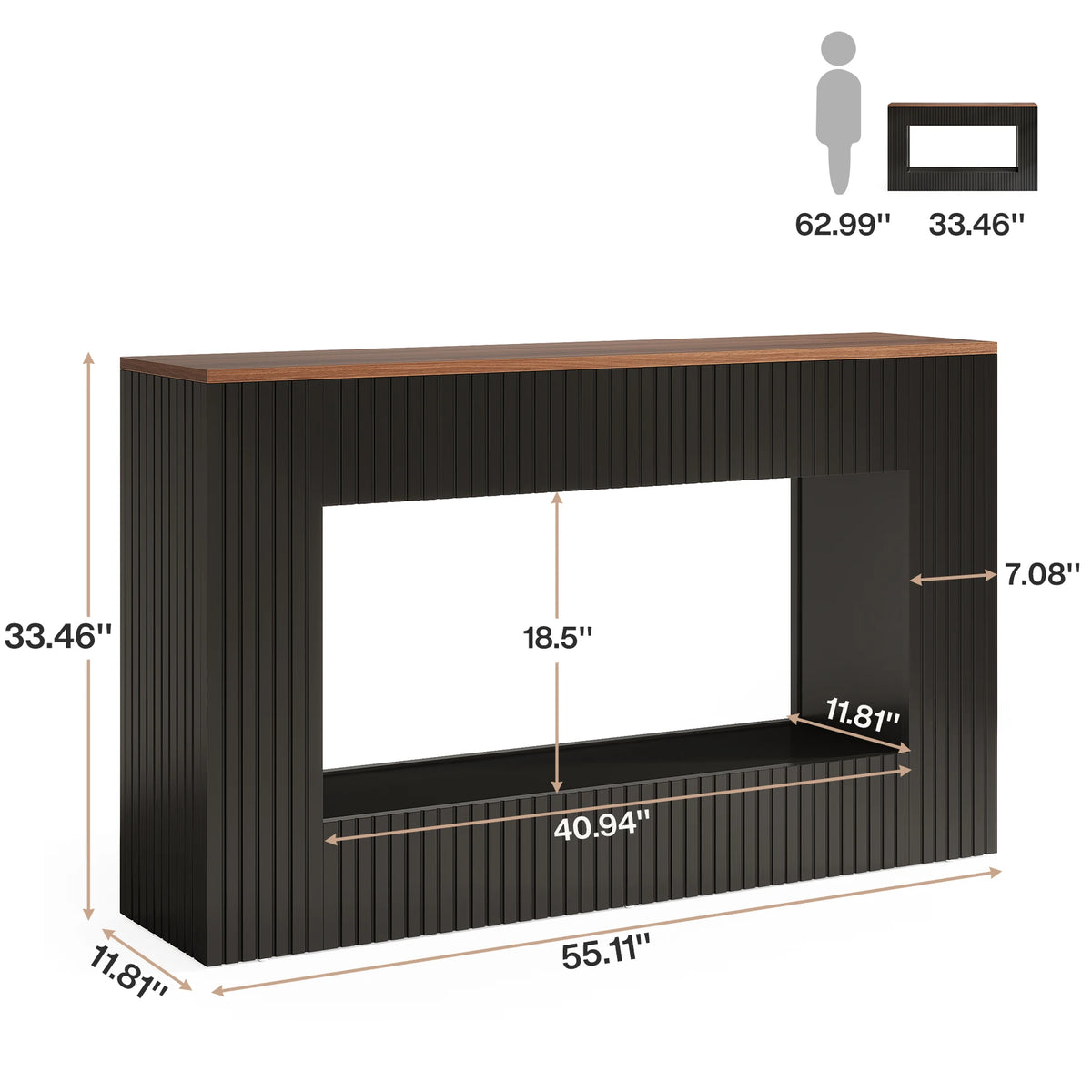 Tribesigns Modern Wood Console Table With Storage for Entryway