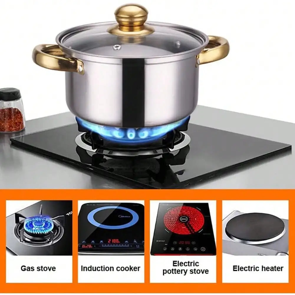 Stainless Steel Nonstick Cookware Set for Gas and Induction Stoves