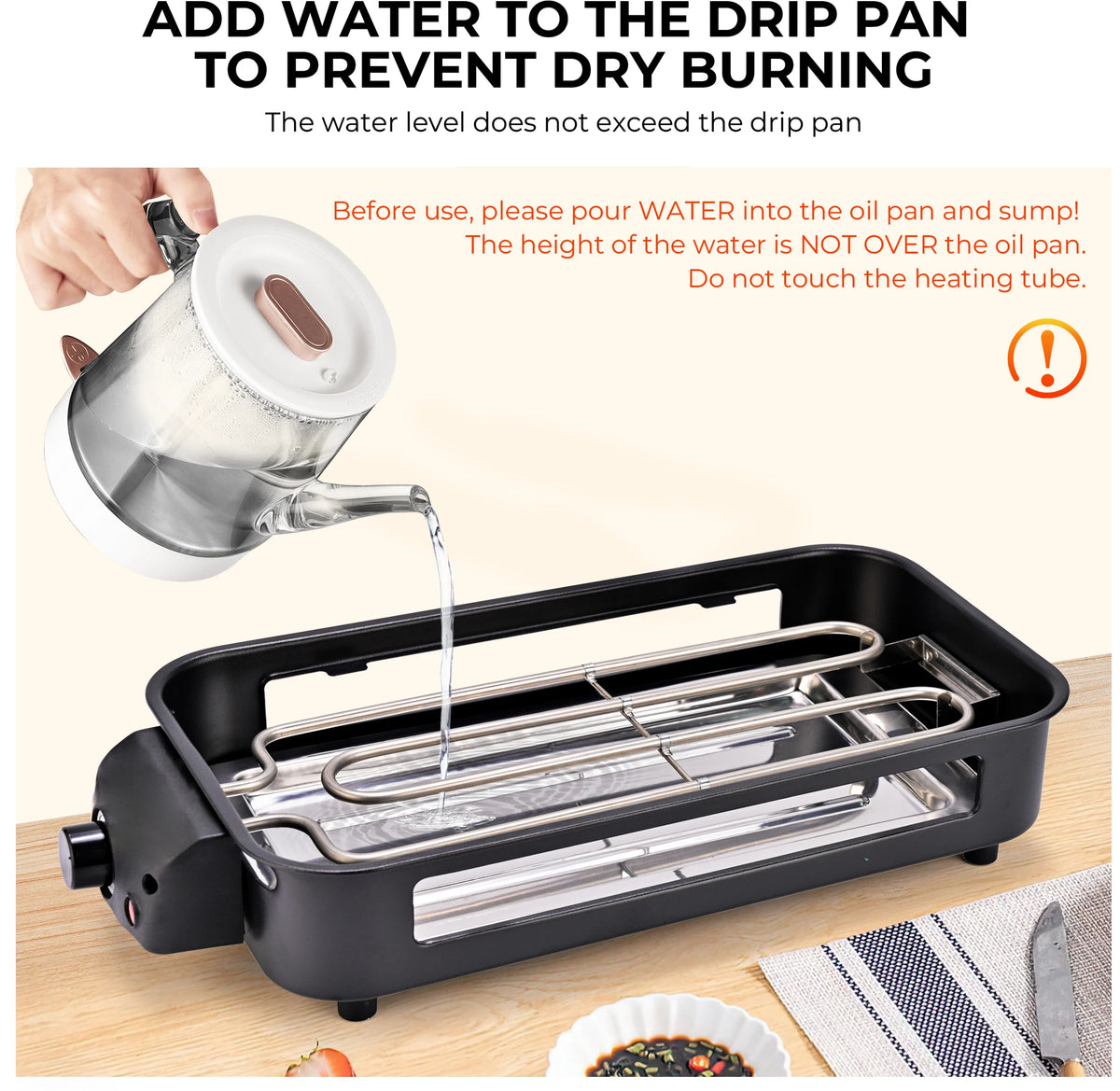 Sumetas Smokeless Electric Grill With Removable Griddle And Rack