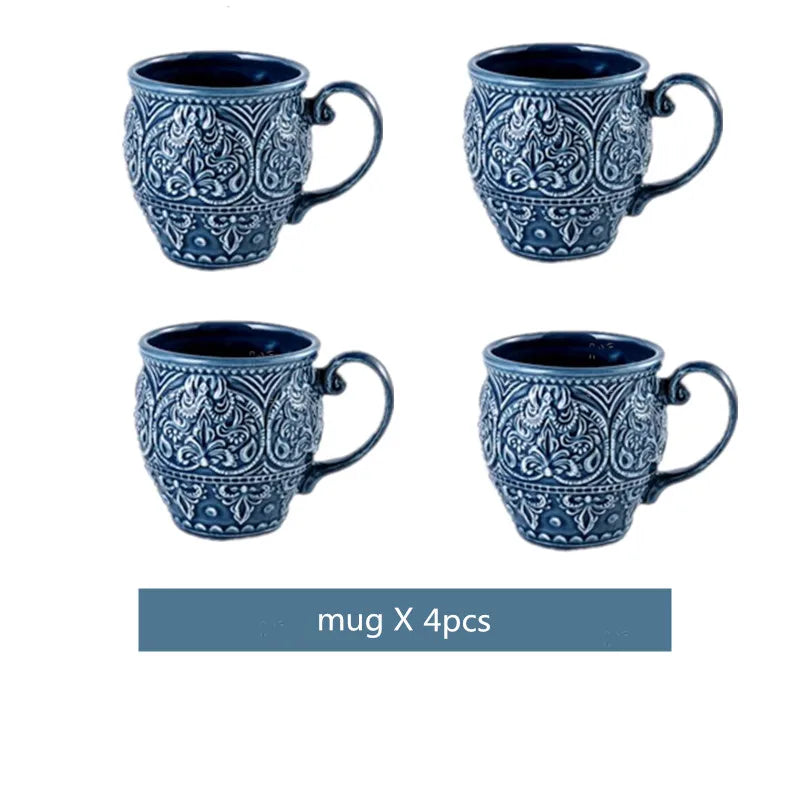 Ceramic Dinnerware Set With Plates Bowls Cups And Serving Dishes