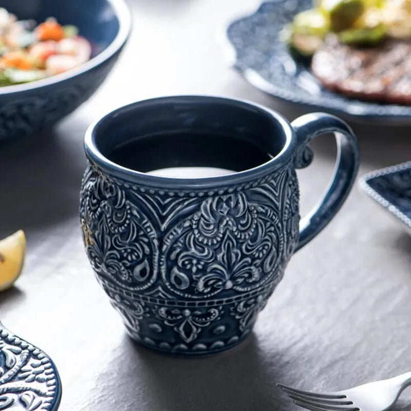 Ceramic Dinnerware Set With Plates Bowls Cups And Serving Dishes