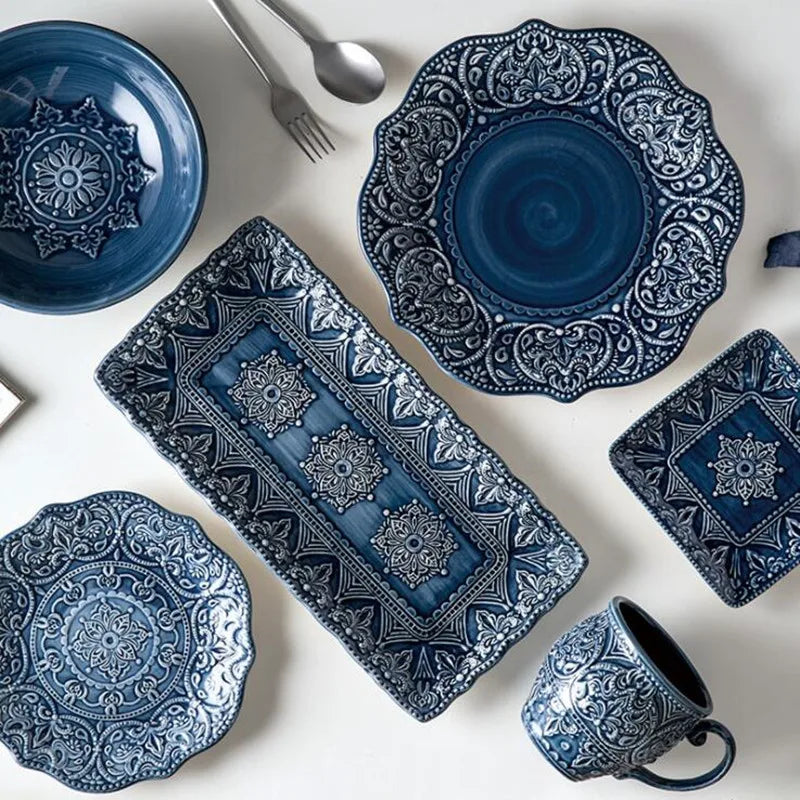 Ceramic Dinnerware Set With Plates Bowls Cups And Serving Dishes