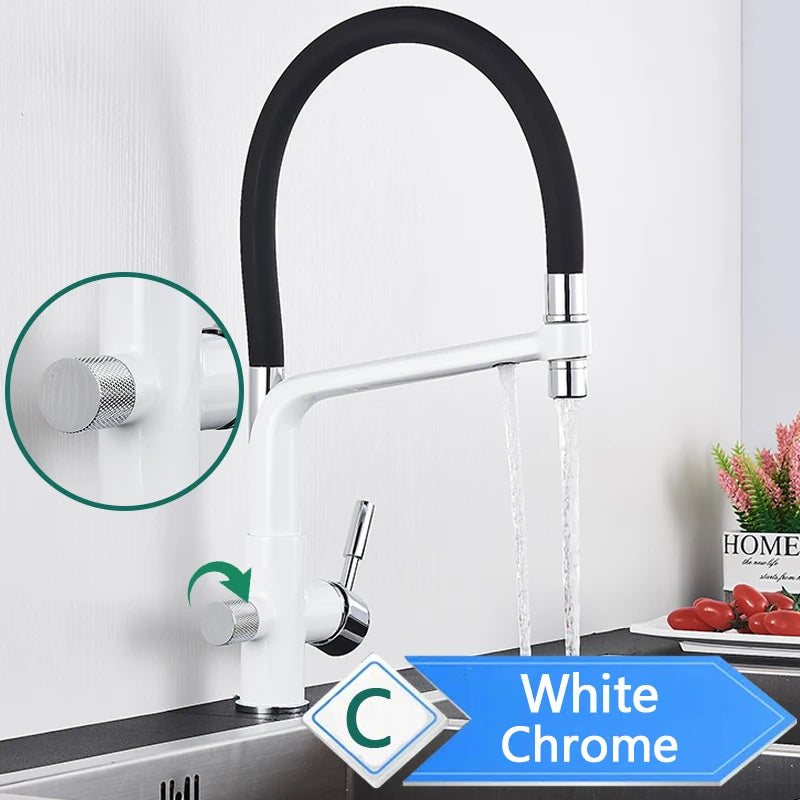 Rozin Three Way Pull Out Kitchen Water Filter Faucet