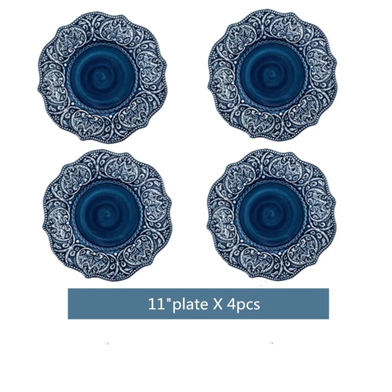 Ceramic Dinnerware Set With Plates Bowls Cups And Serving Dishes