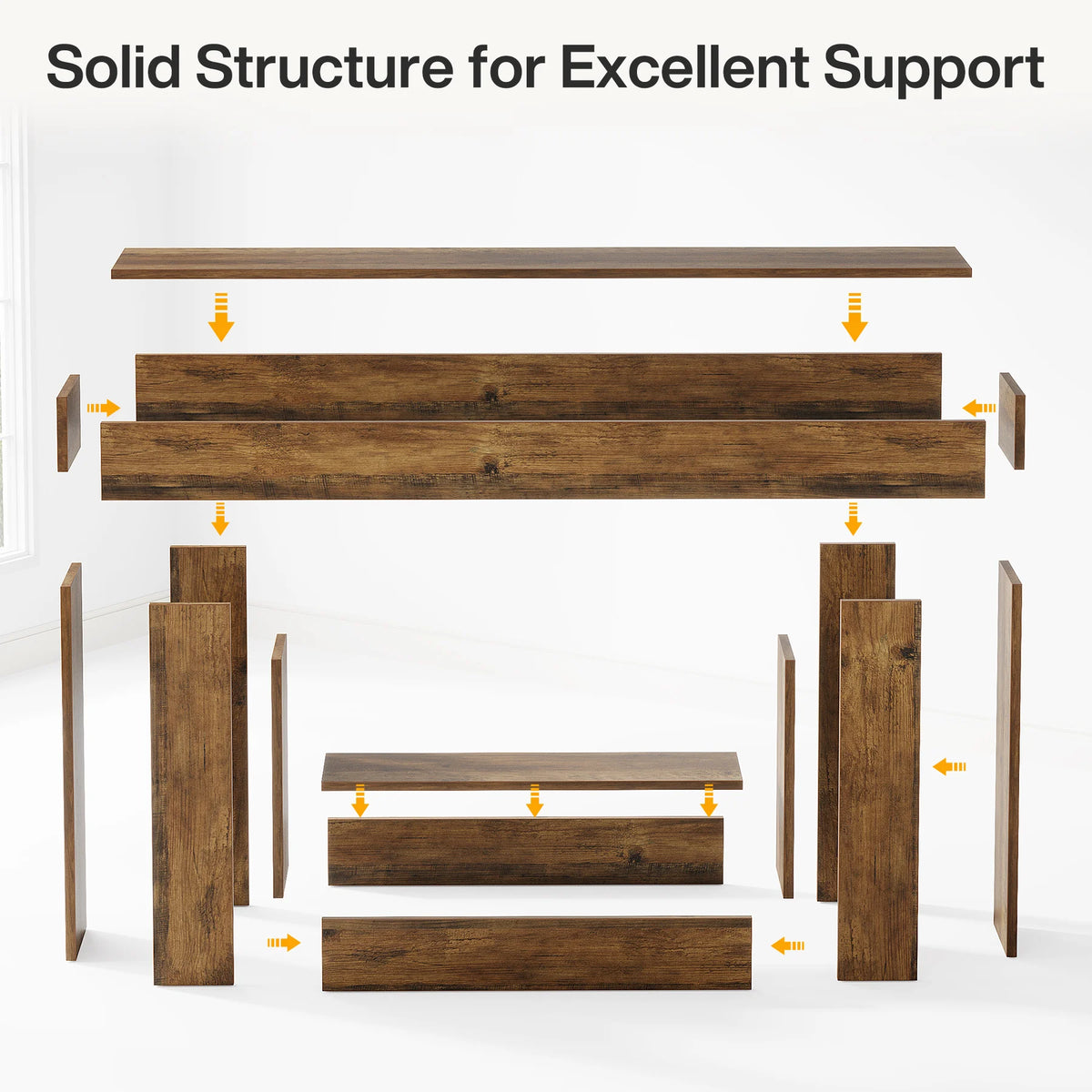 Tribesigns Farmhouse Two Tier Entryway Console Table U Shaped Base