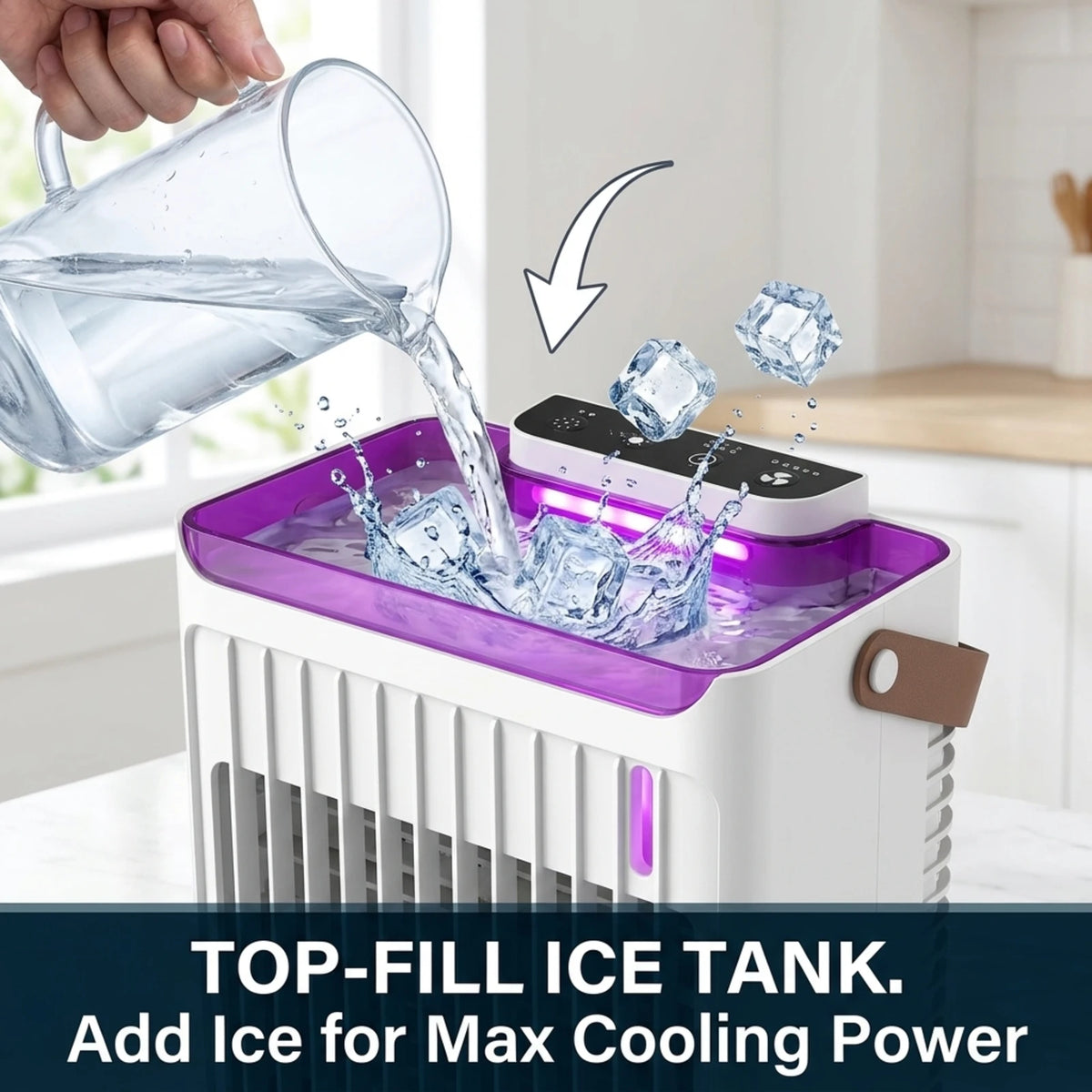 Portable Evaporative Air Cooler And Humidifier With USB Fan