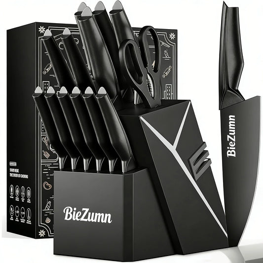 Stainless Steel Kitchen Knife Set With Ergonomic Handles
