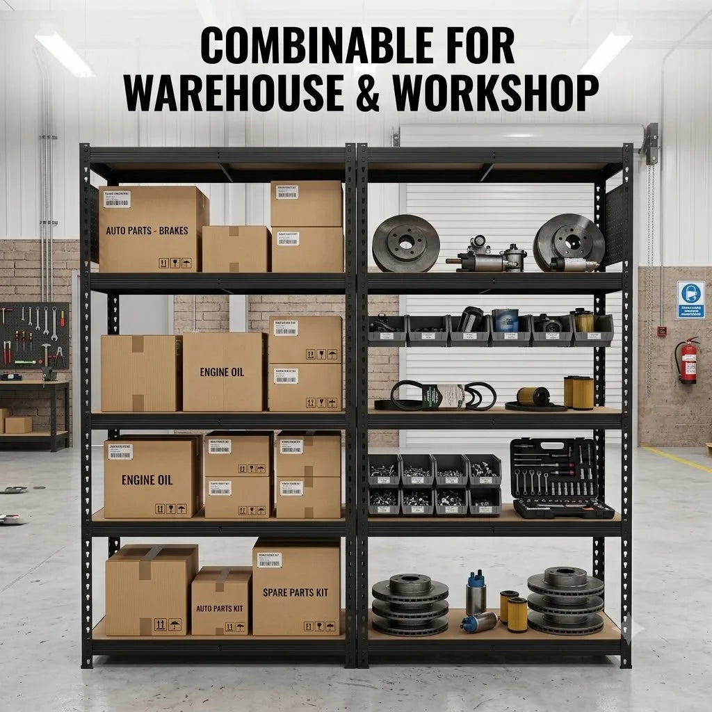 5-Tier Heavy Duty Boltless Storage Rack For Garage Organization