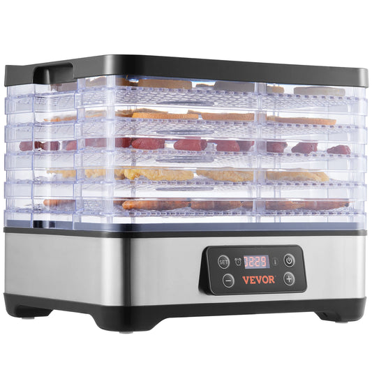 VEVOR 5 Tray Stainless Steel Food Dehydrator With Digital Controls