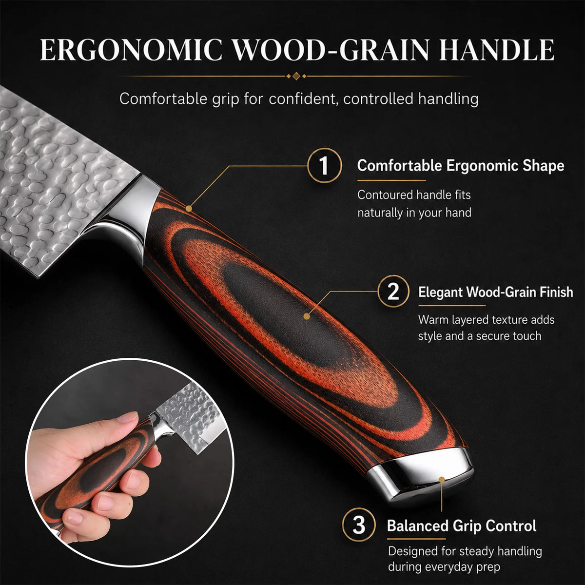 Professional Stainless Steel Kitchen Knife Set With Sharpener And Holder