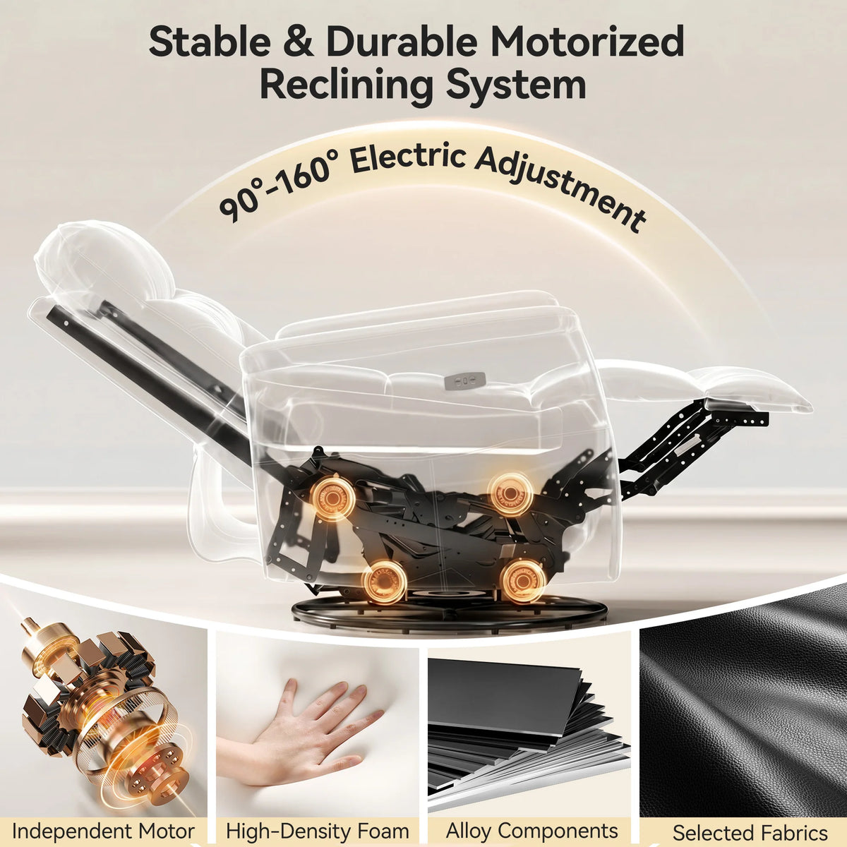 KERDOM Power Lift Recliner Chair With Massage And Lumbar Heating