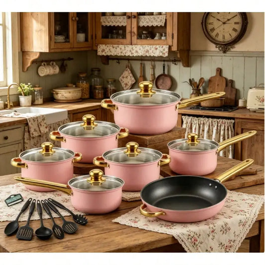 Stainless Steel Nonstick Cookware Set for Gas and Induction Stoves
