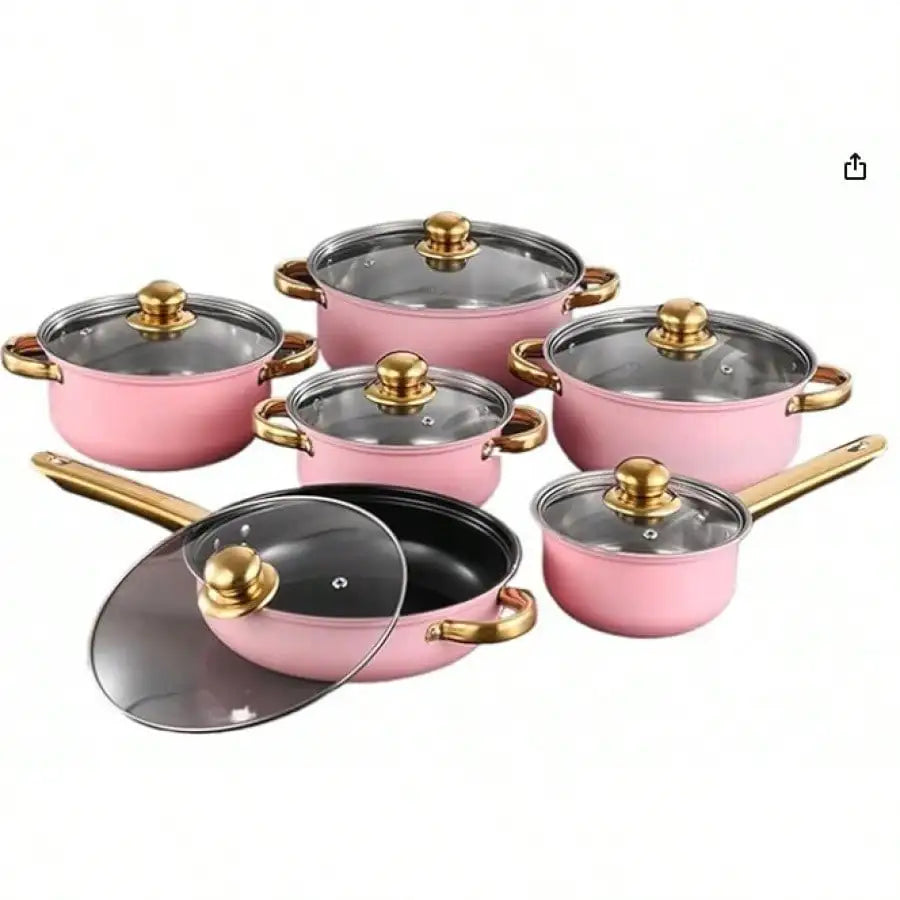 Stainless Steel Nonstick Cookware Set for Gas and Induction Stoves