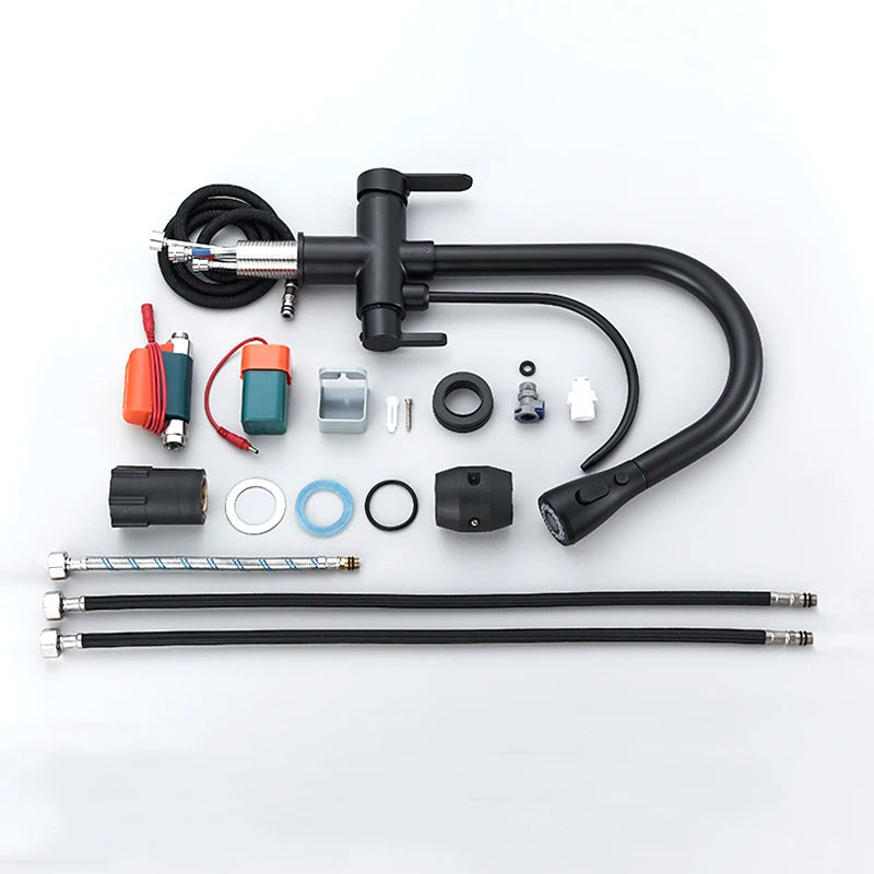Onyzpily Touch Sensor Pull Out Kitchen Faucet Hot Cold Mixer