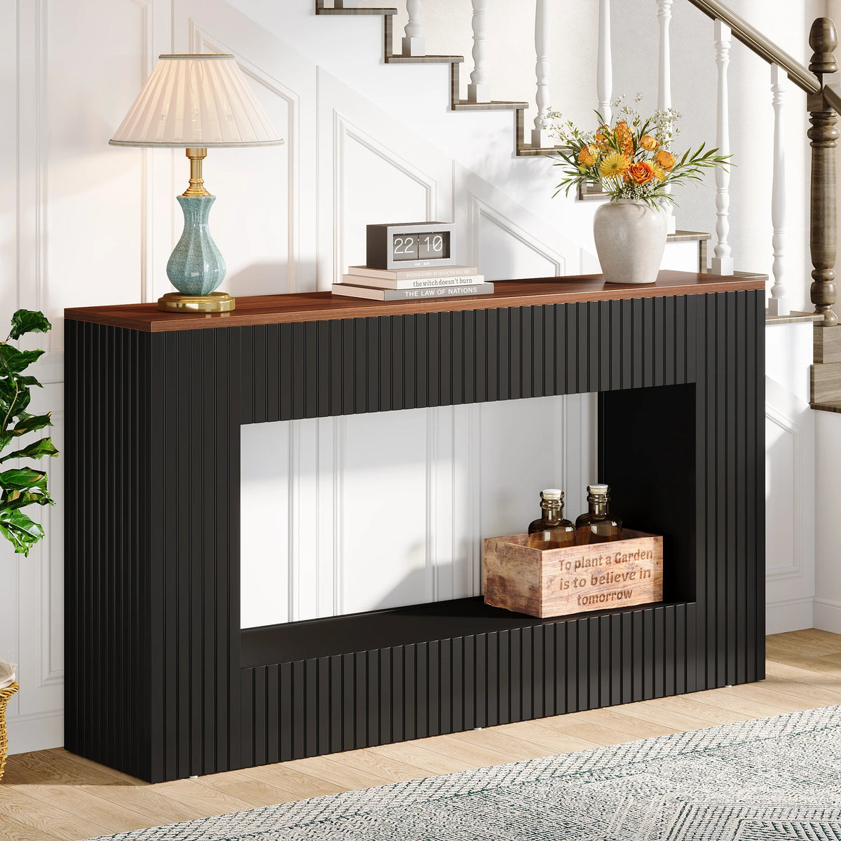 Tribesigns Modern Wood Console Table With Storage for Entryway