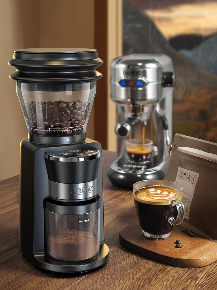 HiBREW Automatic Burr Mill Electric Coffee Grinder With 34 Gears