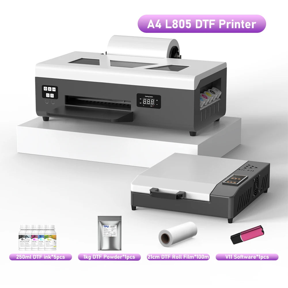 US EU Stock A4 XP600 DTF Printer For Epson L805 R1390 T Shirt Printing Machine Directly to Film Transfer Printer Imprimante A3