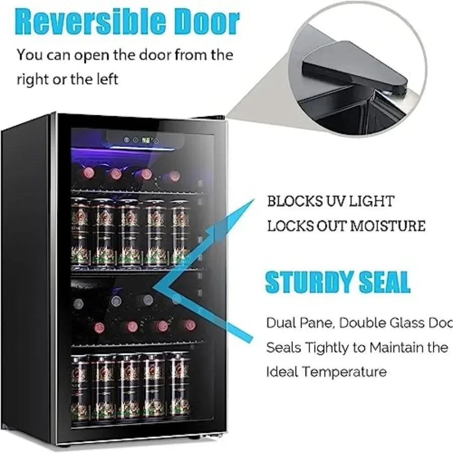 YAO HUI HUANG Wine And Beverage Refrigerator With Glass Door