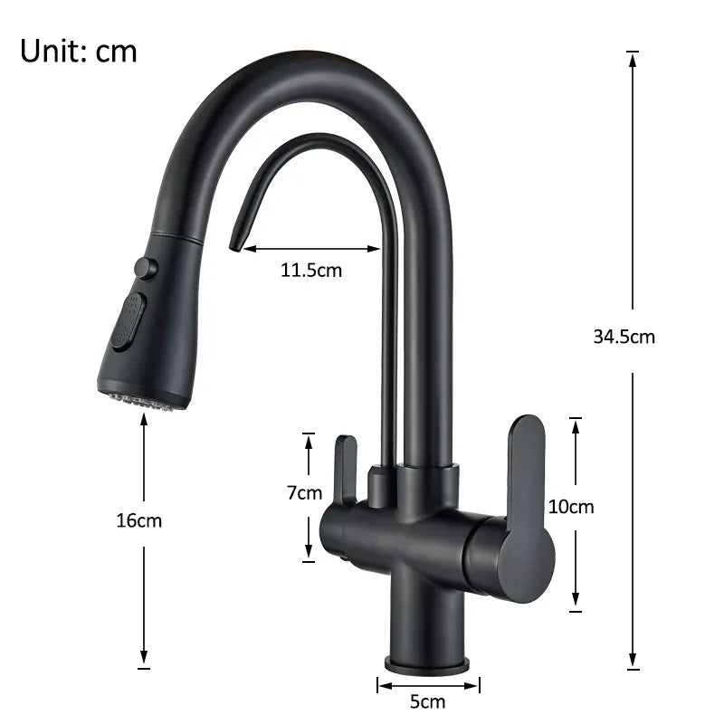Onyzpily Touch Sensor Pull Out Kitchen Faucet Hot Cold Mixer