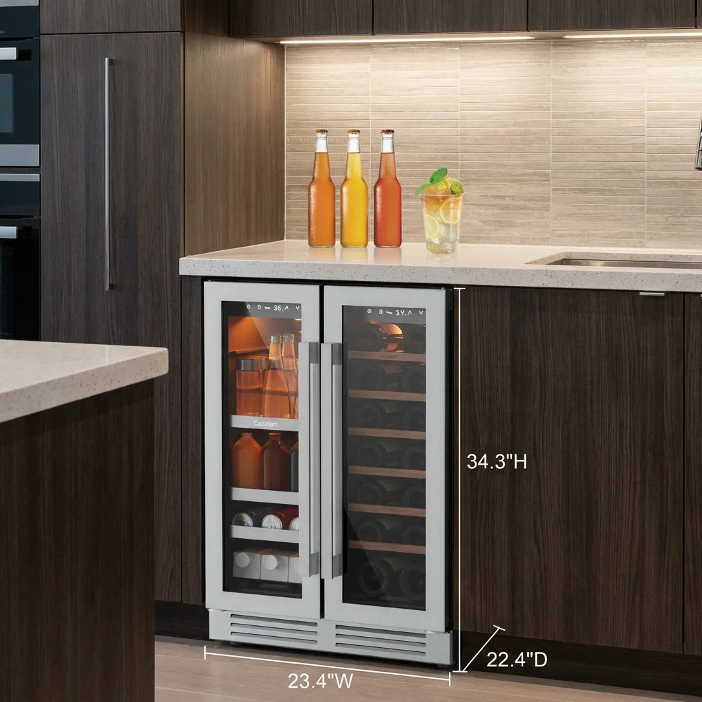 Ca'Lefort Dual Zone Beverage And Wine Fridge With Digital Controls