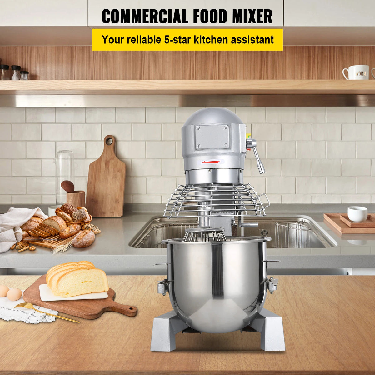 SucceBuy Commercial Food Mixer With Three Speed Settings