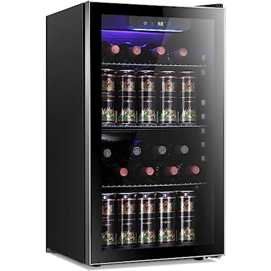 YAO HUI HUANG Wine And Beverage Refrigerator With Glass Door