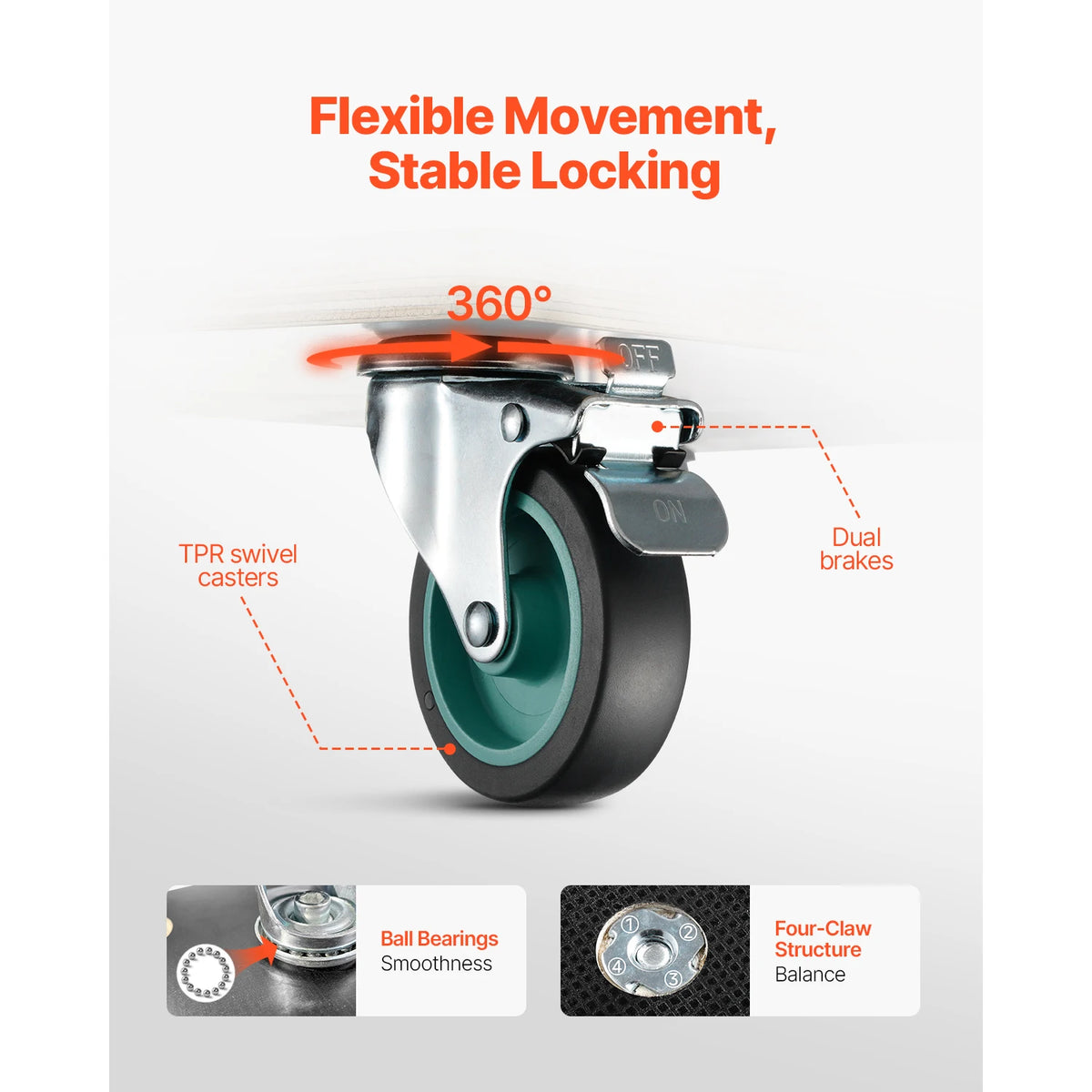 SucceBuy Furniture Moving Dolly With Durable TPR Wheels for Heavy Loads